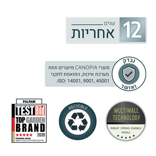 מחסן גינה Rubicon 2.4x2.4 אפור כהה