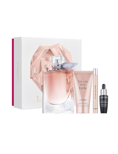 מארז לאישה לנקום LANCOME LA VIE EST BELLE 100 ML E.D.P + 10 ML + SERUM + BODY LOTION 50 ML