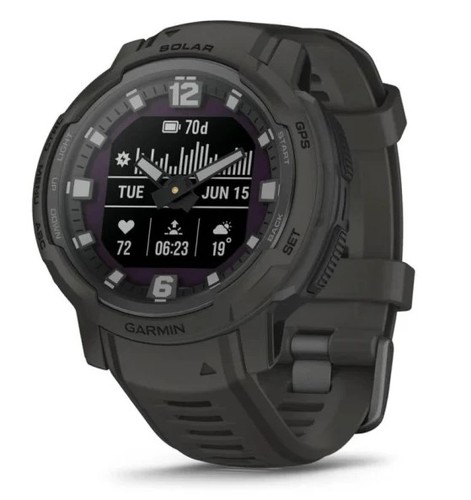 שעון ספורט חכם Garmin Instinct Crossover Solar Graphite