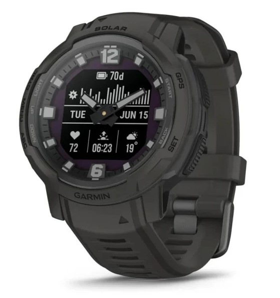 שעון ספורט חכם Garmin Instinct Crossover Solar Graphite