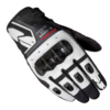כפפות עור ספידי לבן / שחור - SPIDI G-CARBON