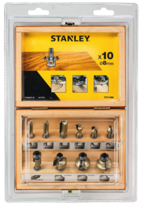 סט אביזרים לראוטר 8 מ"מ (10 יח) STANLEY STA80020-XJ