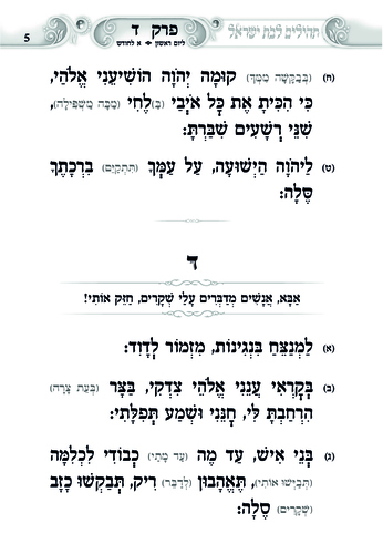 דוגמה מתוך געגועים להשם לבת ישראל