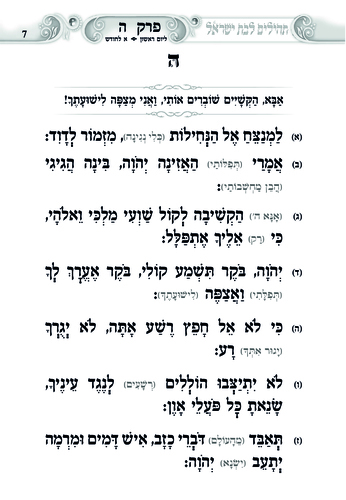 דוגמה מתוך געגועים להשם לבת ישראל