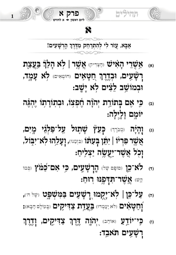 דוגמה מתוך ספר תהילים געגועים להשם
