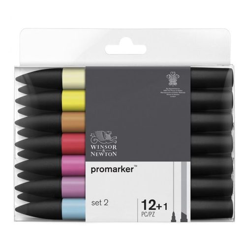 סט של 13 מרקרים מקצועיים לאיור Promarker  (מגוון צבעים SET 2)