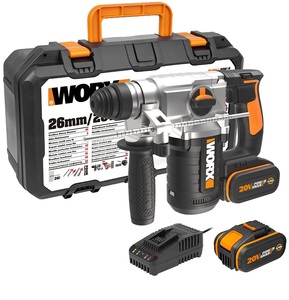 פטישון 20V כולל 2 סוללות 4AH דגם WX392 מתוצרת WORX