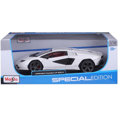 דגם מכונית למבורגיני קונטאש  לבן Lamborghini Countach - LPI 1:18