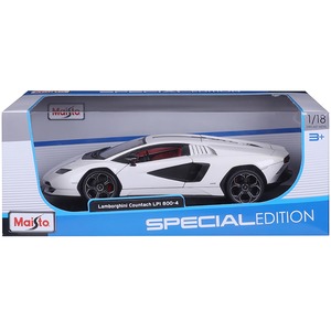 דגם מכונית למבורגיני קונטאש  לבן Lamborghini Countach - LPI 1:18