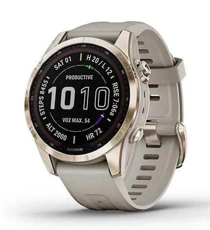 שעון ספורט חכם Garmin Fenix 7s Sapphire Solar Titanium