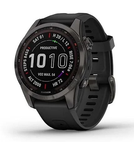 שעון ספורט חכם Garmin Fenix 7s Sapphire Solar Titanium