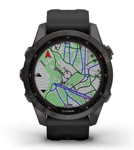 שעון ספורט חכם Garmin Fenix 7s Sapphire Solar Titanium