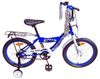 אופניים לילדים ביג בייק 18 אינץ' עם גלגלי עזר לגילאי 5-6 - כחול