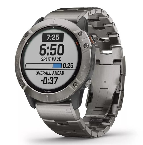 שעון ספורט חכם Garmin Fenix 6X Pro Solar Titanium