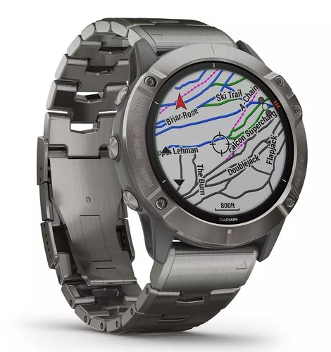 שעון ספורט חכם Garmin Fenix 6X Pro Solar Titanium