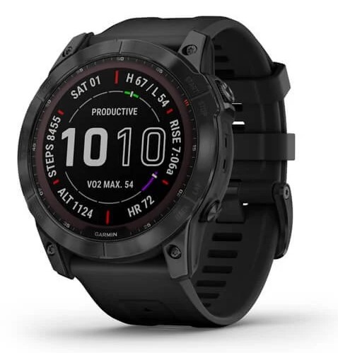 שעון ספורט חכם Garmin Fenix 7X Sapphire Solar Titanium Black