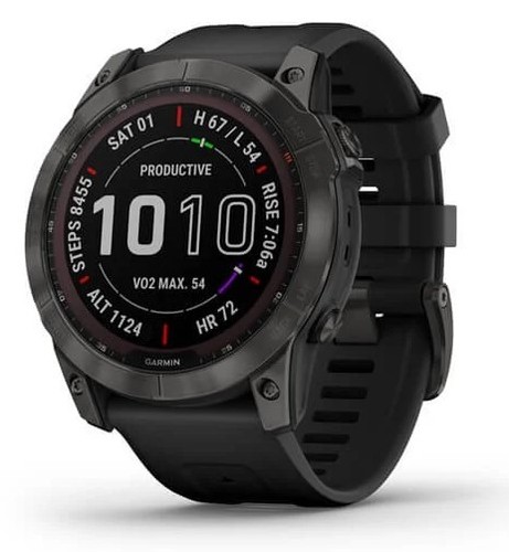 שעון ספורט חכם Garmin Fenix 7X Sapphire Solar Titanium Black