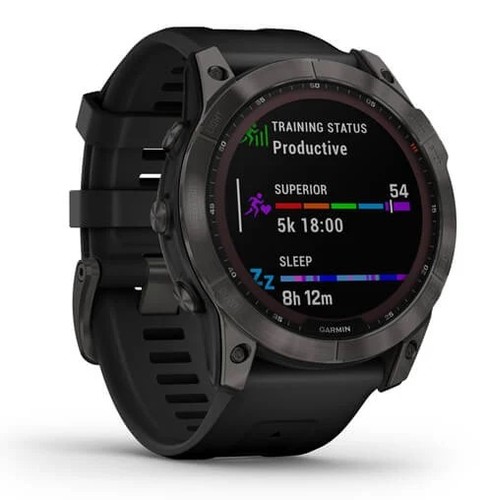 שעון ספורט חכם Garmin Fenix 7X Sapphire Solar Titanium Black