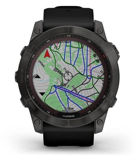 שעון ספורט חכם Garmin Fenix 7X Sapphire Solar Titanium Black