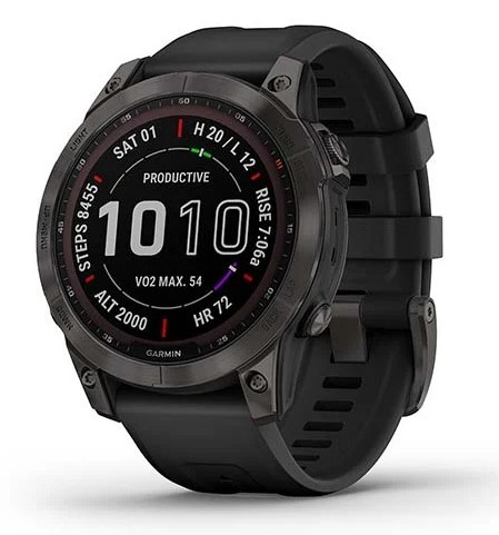 שעון ספורט חכם Garmin Fenix 7 Sapphire Solar Titanium