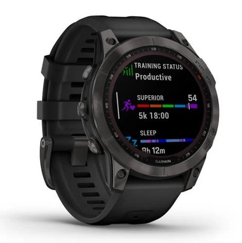 שעון ספורט חכם Garmin Fenix 7 Sapphire Solar Titanium