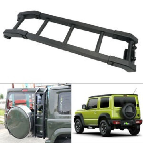 סולם לרכב סוזוקי ג'ימני 2019> ג JIMNY ימי גימני גימיני סולם אלומיניום 4 שלבים מחוזק צבע שחור חיבור מקורי לרכב תוצרת REDROCK