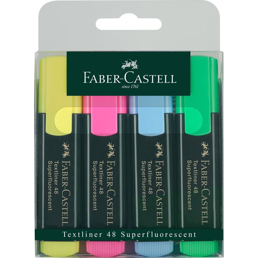 סט 4 מרקרים זוהרים TEXTLINER 1548 REFILL
