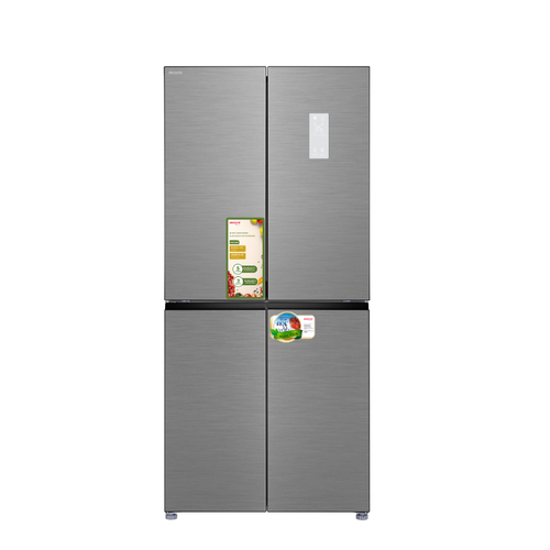 מקרר 4 דלתות 466 ליטר  6500 aiwa japan דגם AI-460WEXA-MS סילבר מט