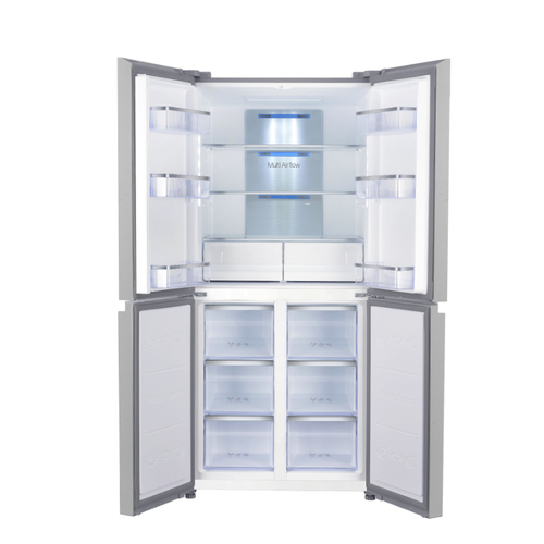 מקרר 4 דלתות 466 ליטר 6500 aiwa japan דגם AI-460WEXA-EG אפור שחור