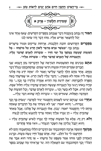 דוגמה מתוך שמירת הלשון הרב חזיזה