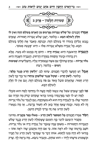 דוגמה מתוך שמירת הלשון הרב חזיזה