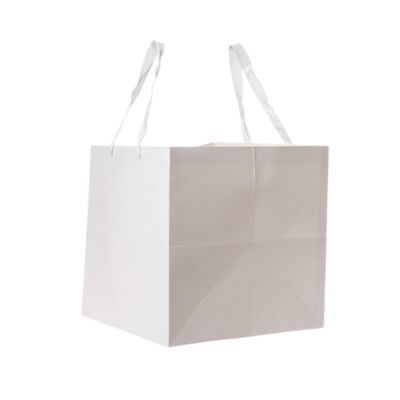 שקית נייר קשיחה לעוגה 30X30X30 לבן