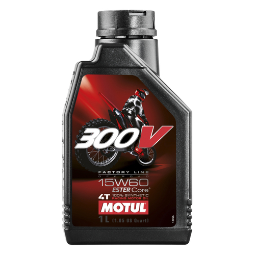 שמן סינטטי מלא לאופנועי מרוץ 300V צמיגות 15W60 מבית MOTUL