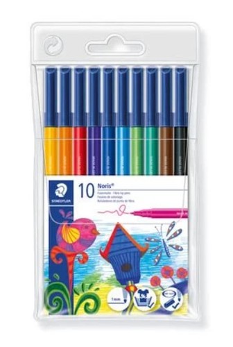 ֿסט 10 טושים דקים צבעוניים STAEDTLER Noris Club 