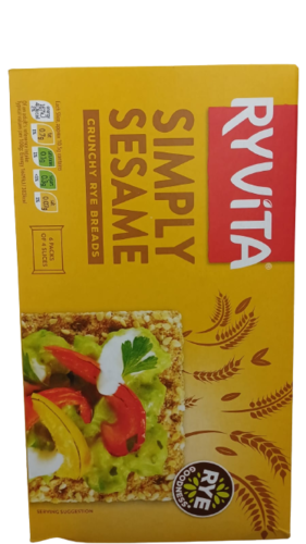 פת פריכה מקמח שיפון ושומשום 250 גרם RYVITA