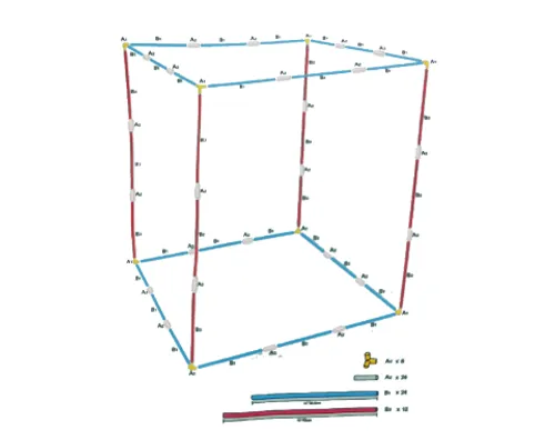 סוכה לילדים להרכבה - 1.2/1.2/1.4 מטר - הוראות הרכבה