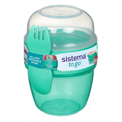קופסת אוכל טו גו סנאק עגולה מחולקת 515 מ