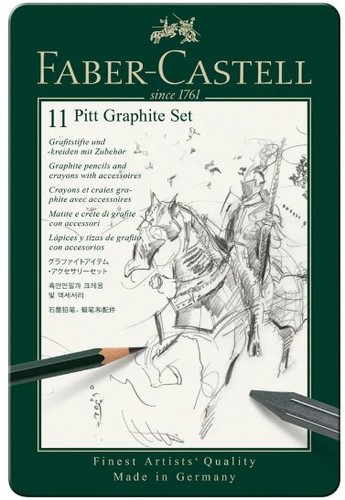 סט משולב 11 אביזרי רישום ושרטוט Pitt Graphite Set 