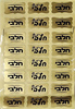 מדבקות סימון חלבי זהב הטבעה שחורה