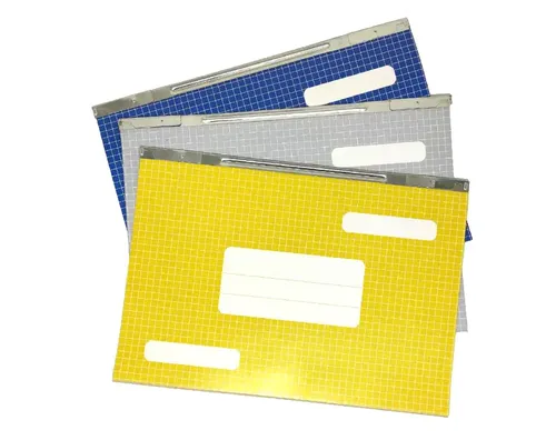 תיק תלייה מקרטון צבעוני עם אוזני מתכת Flexi File