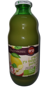 מיץ תפוח עץ ולימון בתוספת ג