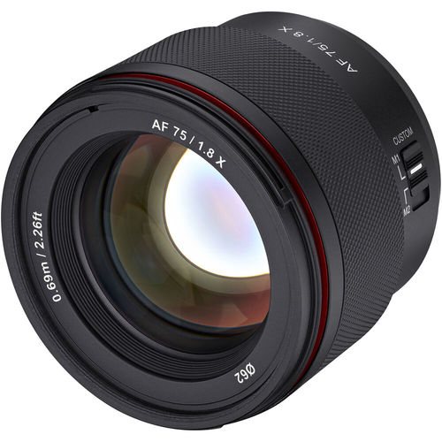 עדשה Samyang AF 75mm f/1.8 FE for FUJIFILM X