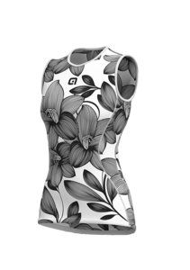 גופיית רשת נשים  GARDEN BASE LAYER MESH LADY JERSEY שחור-לבן בייס לייר דקיקה ביותר מנדפת מאוד מסנן קרינה