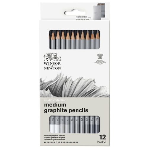 סט 12 עפרונות רישום MEDIUM GRAPHITE PENCILS