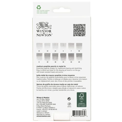 סט 12 עפרונות רישום MEDIUM GRAPHITE PENCILS