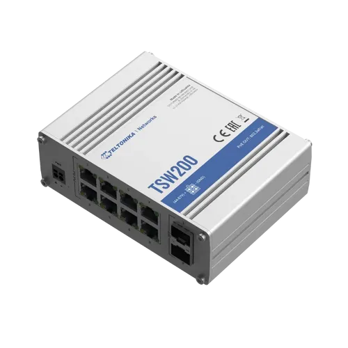 מתג תעשייתי‏‎ TSW200 TELTONIKA POE+ ‎