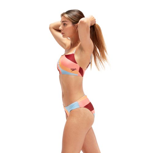 בגד ים ביקיני לנשים | Printed Adjustable Thinstrap Bikini Oxblood/Coral