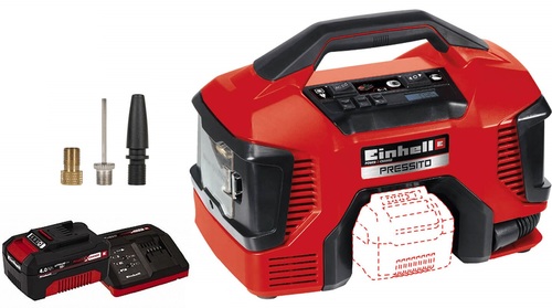 מדחס / קומפרסור היבירדי 18V כולל סוללה 4AH מבית Einhell