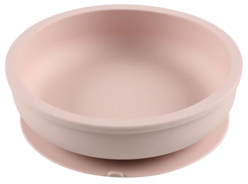 קערת סיליקון נצמדת לשולחן / כיסא תינוק - ורוד