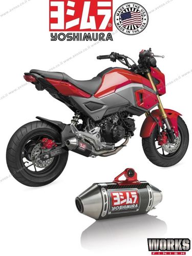 125 מפלט YOSHIMURA GROM / MSX125 Race Mini RS-2 SS-CF-SS Works Finish